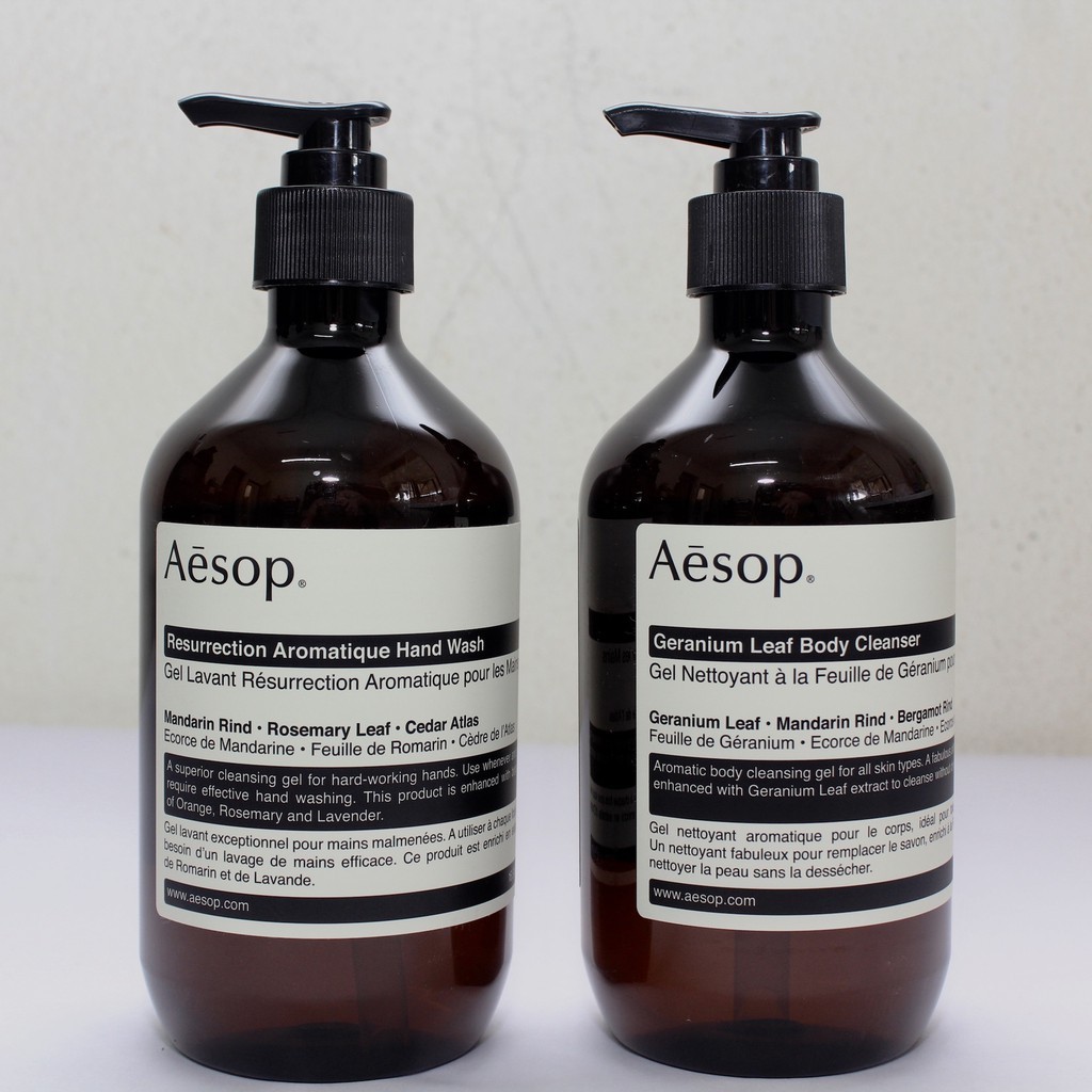 AESOP 2 PCS SET (Geranium Leaf Body Cleanser & Resurrection