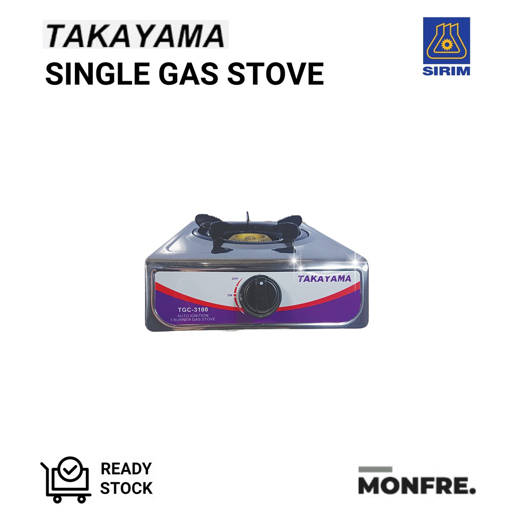 TAKAYAMA Single Gas Stove, Single Burner, Dapur Gas, Kitchen Stove, Gas
