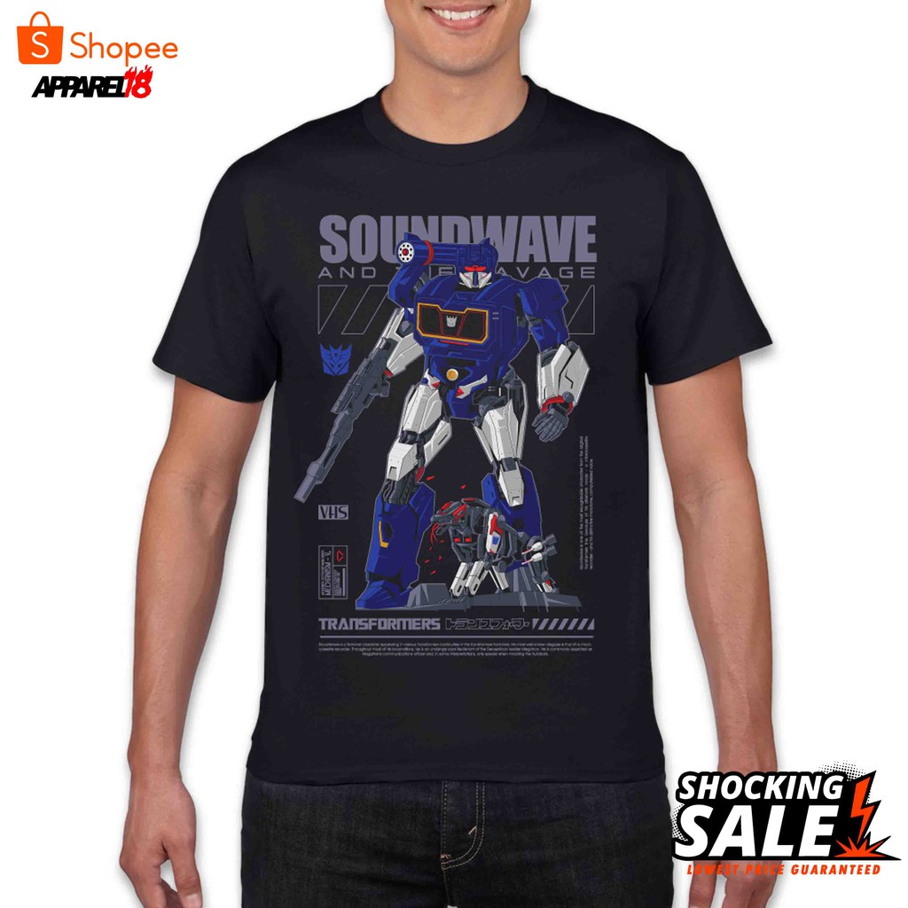 TRANSFORMERS SOUNDWAVE Graphic Tee Custom Design XS 5XL