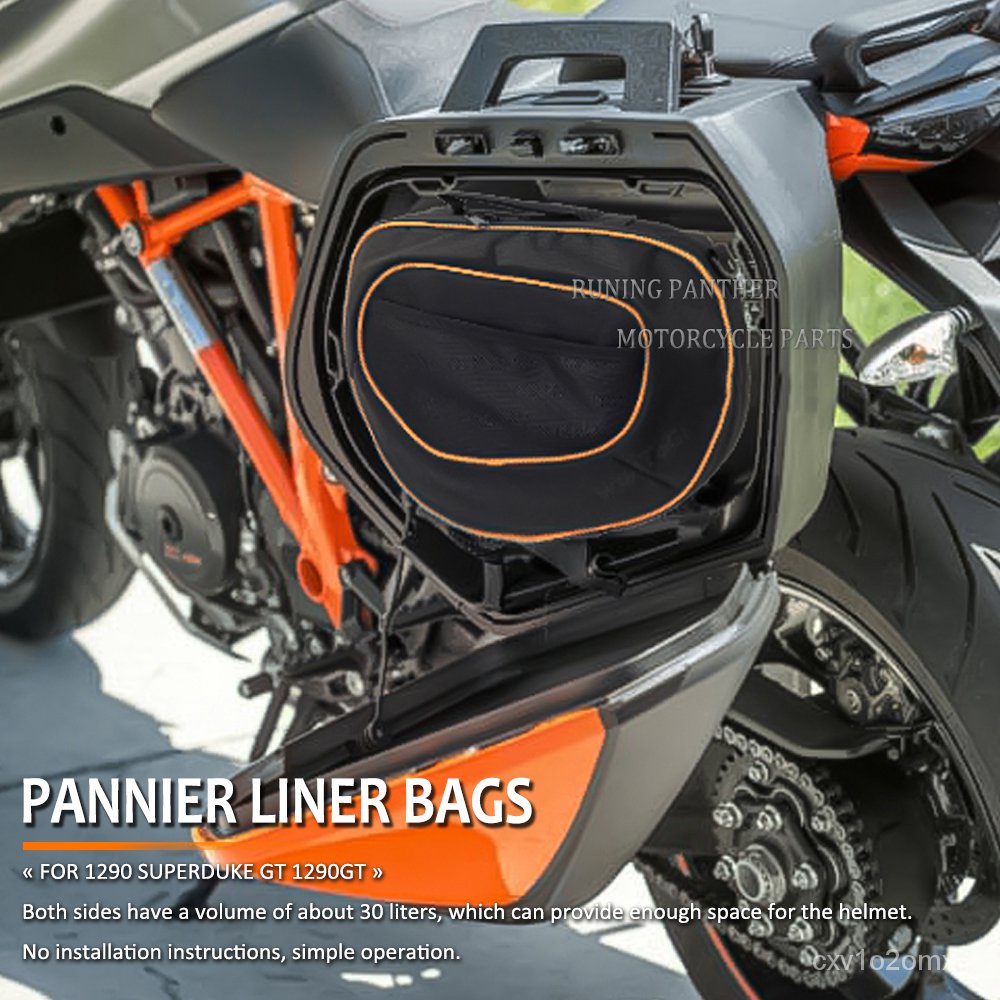 For Super Superduke Gt Gt Motorcycle Pannier Liner Inner Luggage Bags Black Expandable