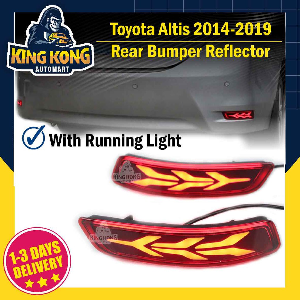 Toyota Altis 2014-2019 Rear Bumper Reflector With Running Light ...