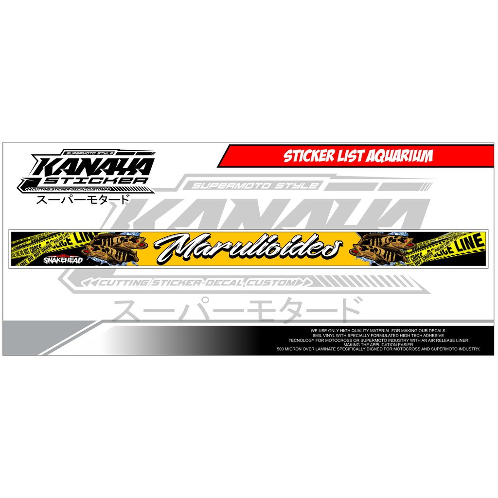 Aquarium Sticker List | Channa Marulioides / Channa YS Aquarium Sticker ...