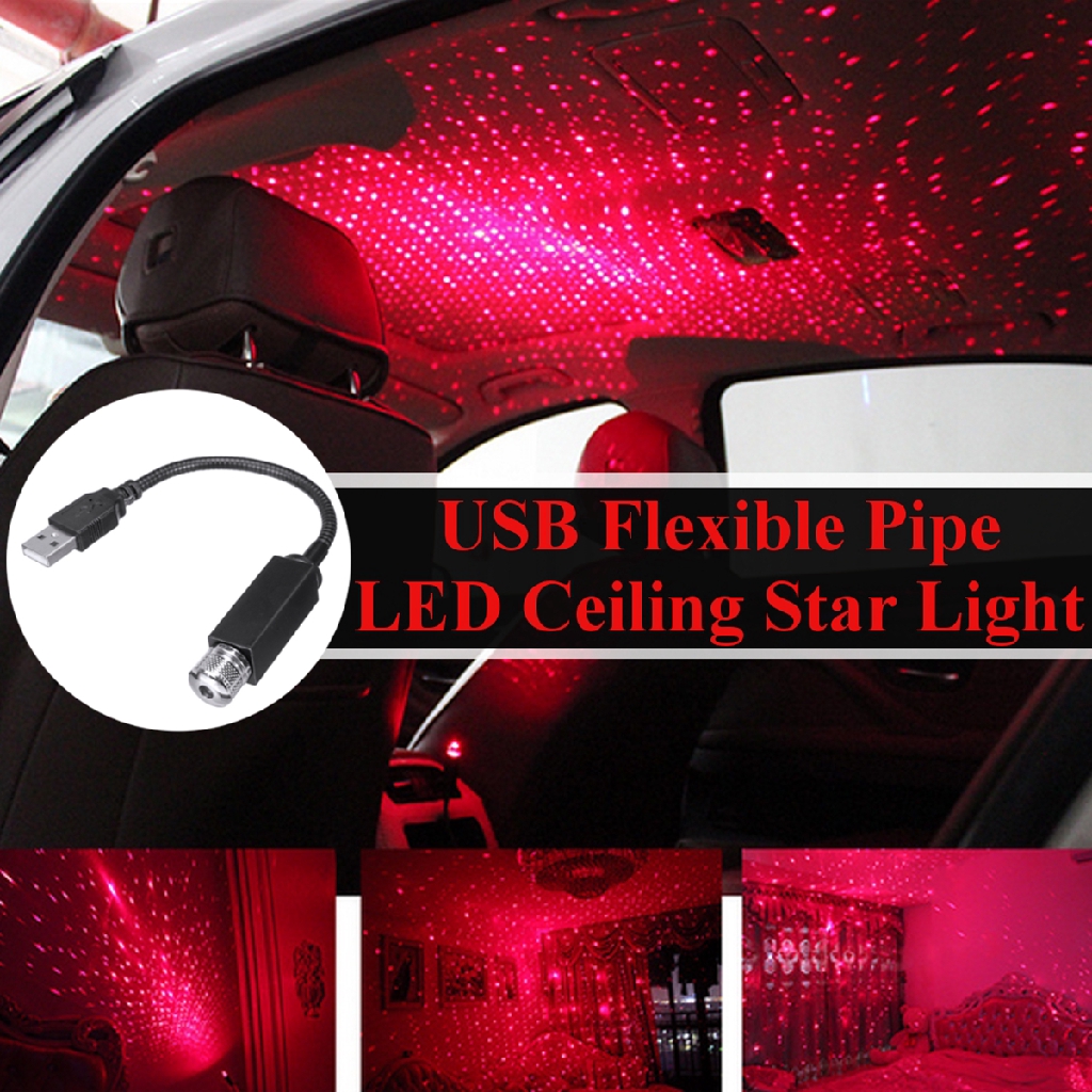 Car Night USB Star Led Lamp Light Interior Atmosphere Roof Lampu Dalam ...