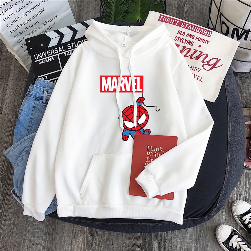 12 Fashion Couple Marvel Spider Man Hoodies Sweaters Lovers Couple Clothes Casual Tops Shopee Malaysia