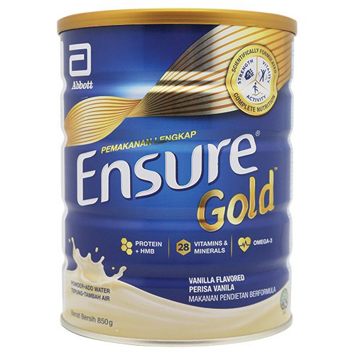 Abbott Ensure Gold Vanilla Flavored Complete Nutrition Powder, 850g ...