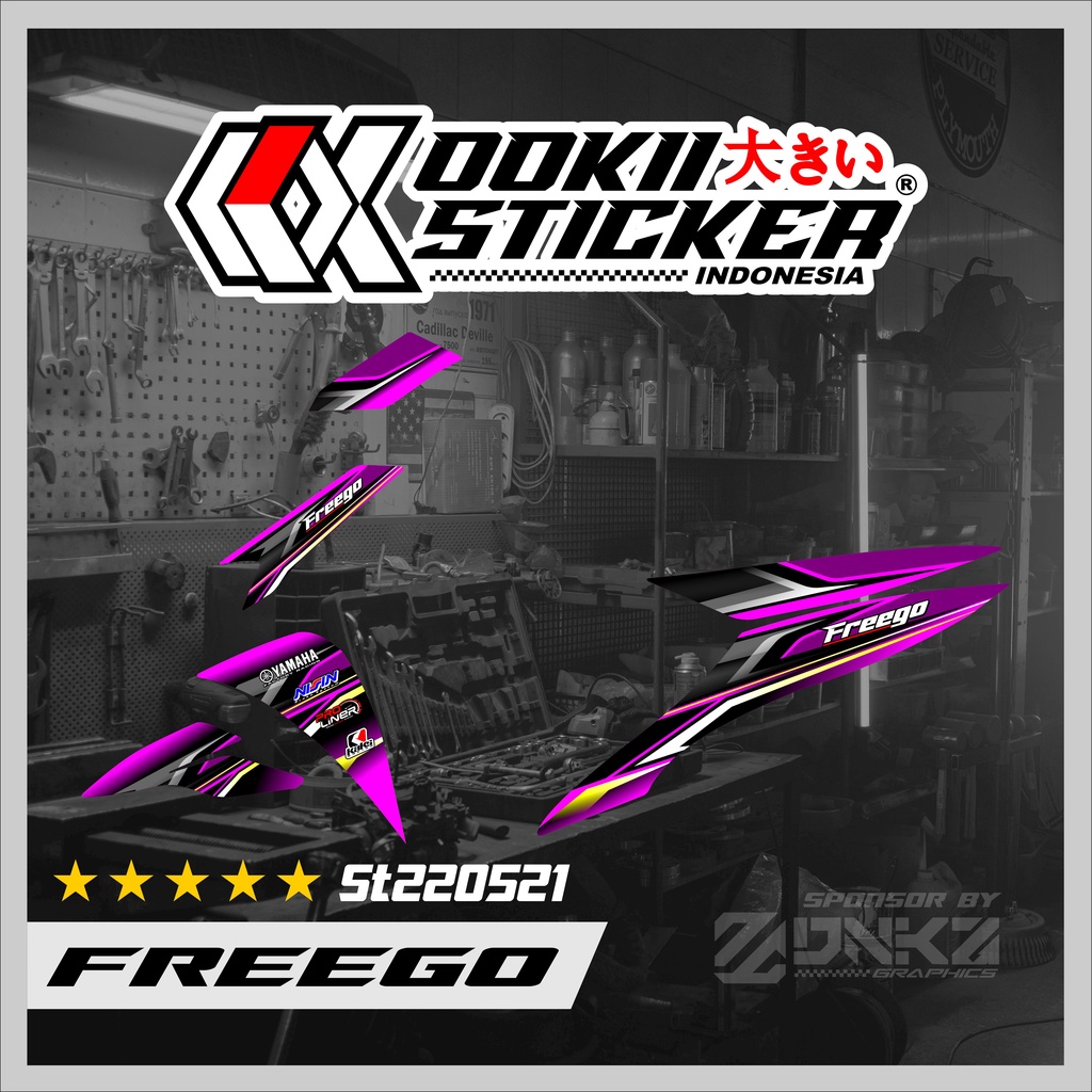 Yamaha Freego Sticker Decal Striping Yamaha Freego Premium Racing ...