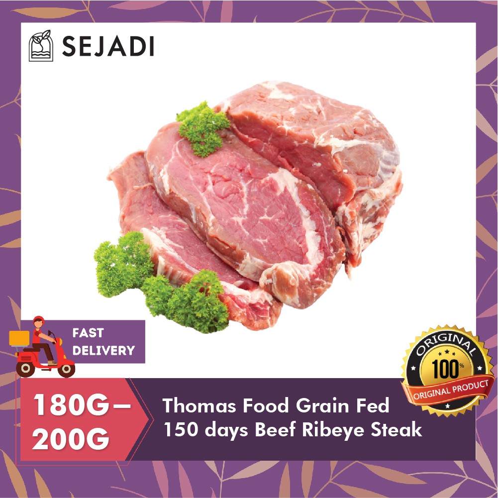 Thomas Food Grain Fed 150 days Beef Ribeye Steak (180-200g) (Klang ...