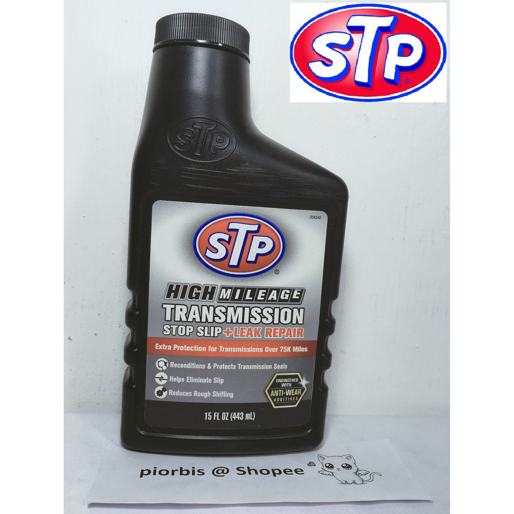 STP HIGH MILEAGE TRANSMISSION STOP SLIP AND LEAK REPAIR MANUAL AND