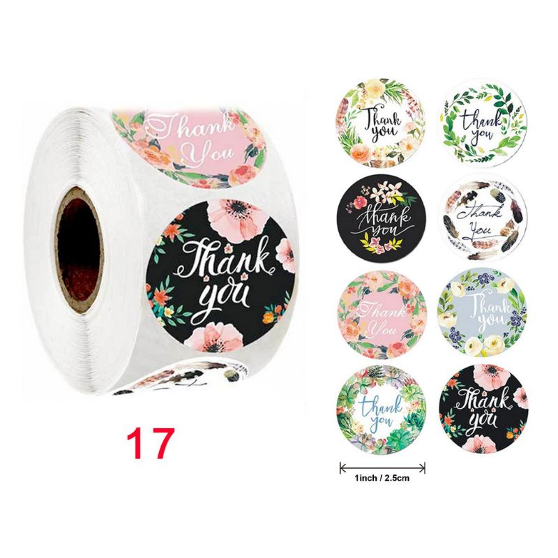 Thank You Sticker [50 pcs or 500 pcs]| Stiker Terima Kasih | Seal Label ...