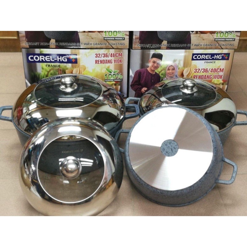 PERIUK RENDANG SET BATU GRANITE NONSTICK COREL HG | Shopee Malaysia