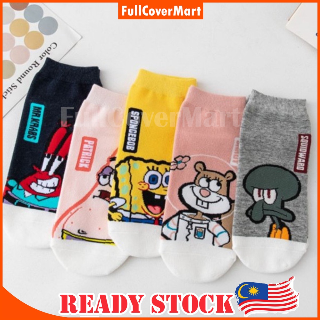 (SOX78) Cute Cartoon 1 Pair of Plain Crew Sock Candy Socks Women Socks ...