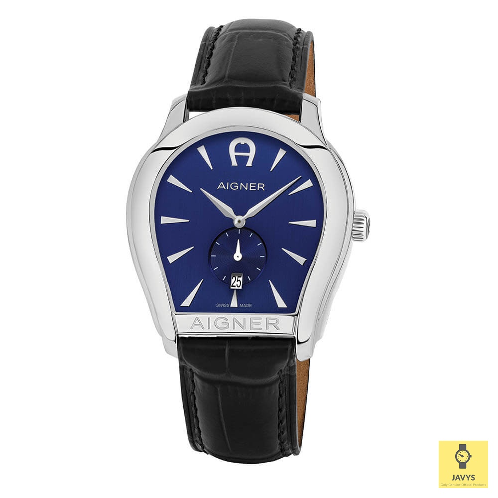 AIGNER A111120 Women s Watch VICENZA Small Second A Dial Shape Quartz Leather Strap Blue Original