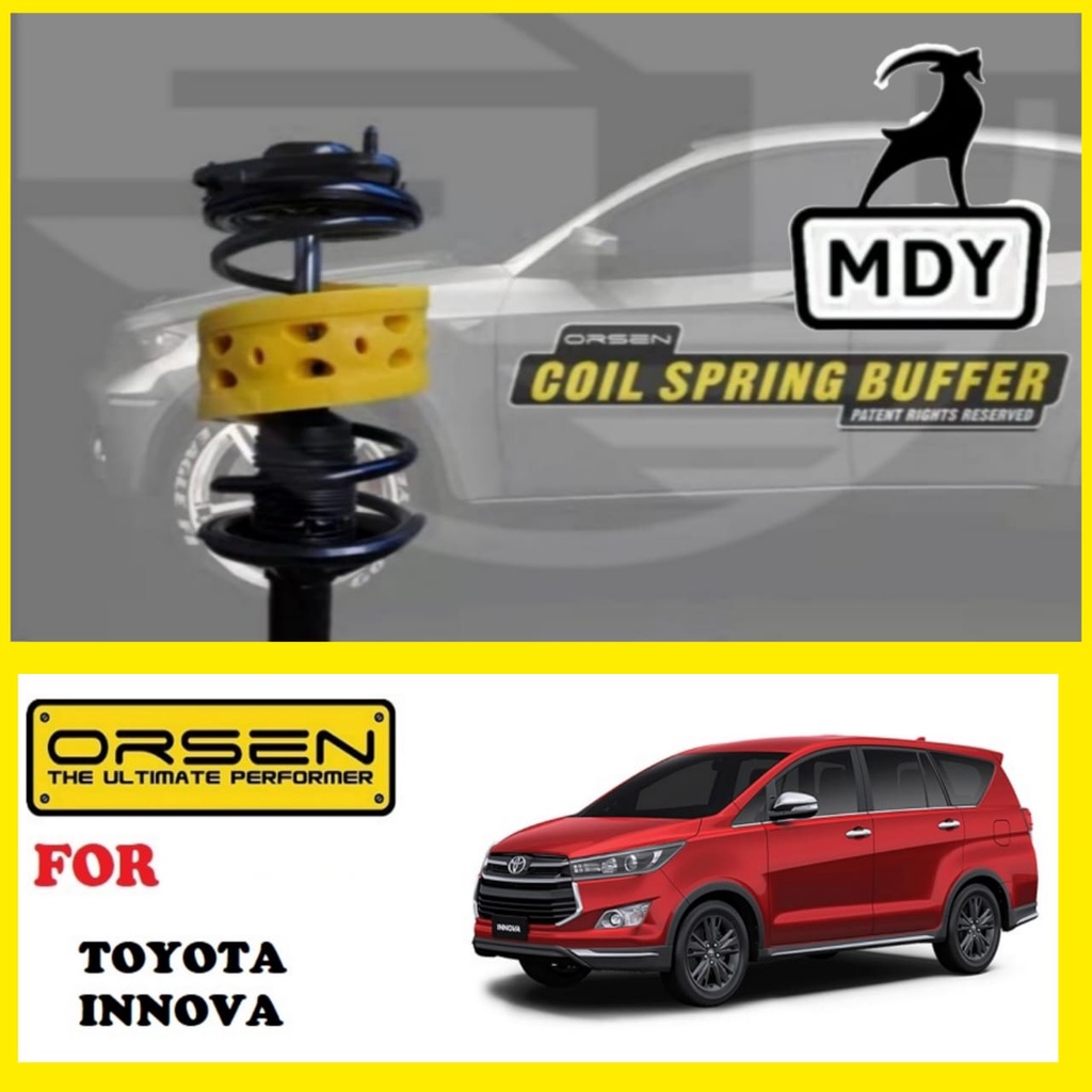 ORSEN Coil Spring Rubber Toyota Innova x 2 pcs Cushion Buffer