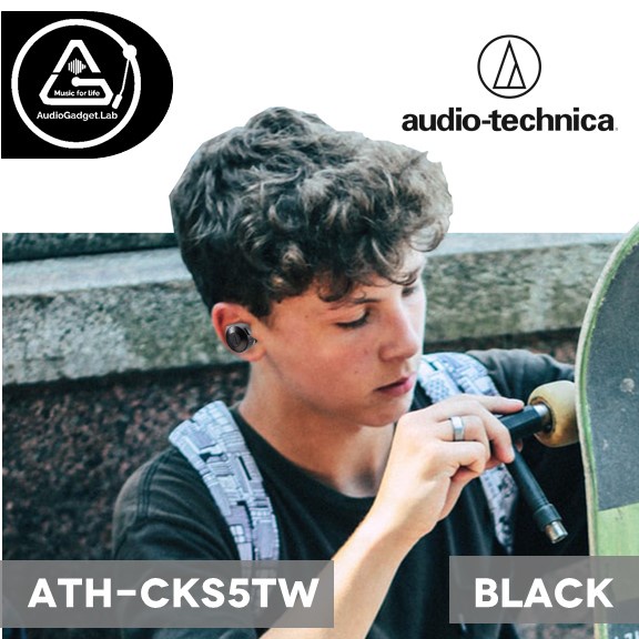 AudioTechnica ATHCKS5TW Solid Bass Bluetooth Earphones with Mic