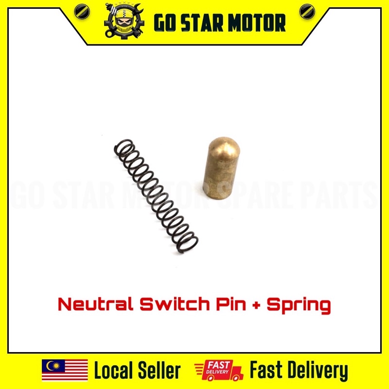 Neutral Switch Pin + Spring Set KRISS KRISS110 / WAVE125 WAVE 125 / Y100  Y110 Y110SS SS2 SRL Y125 125ZR LC135 Y15ZR Y15