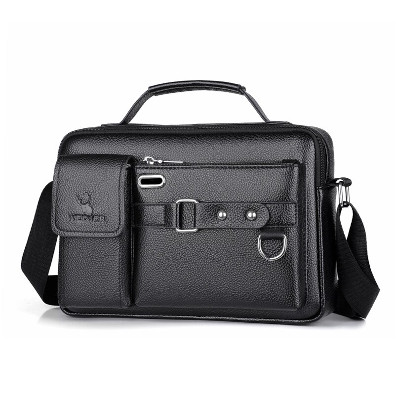 LABER LEE Men Messenger Shoulder Business Bag PU Leather Briefcase ...
