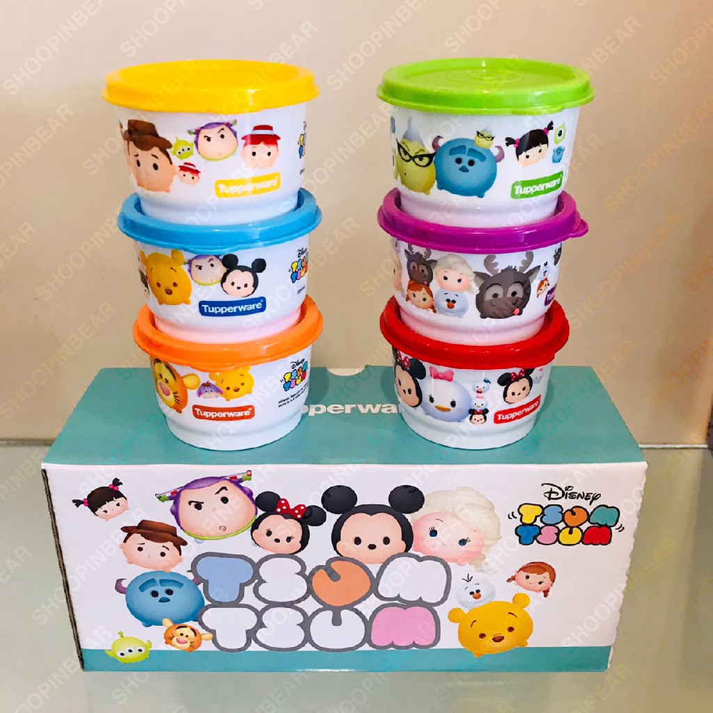 Gift Set]Tupperware Disney Tsum Tsum 110ml(6 Pcs) with Gift Box