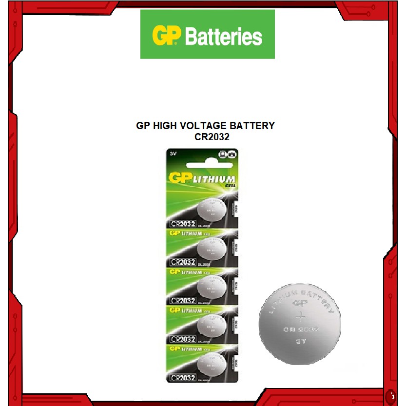 GP HIGH VOLTAGE BATTERY CR2032 (REMOTE CONTROL) Shopee Malaysia