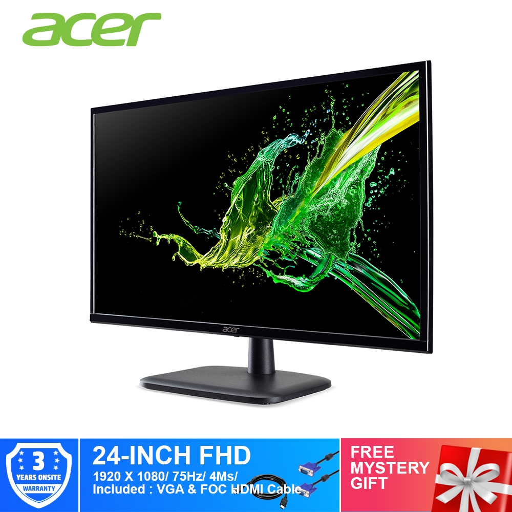 Acer 24-Inch EK241Y (Slim) IPS Monitor Full HD 4Ms 75Hz UM.QE1SM