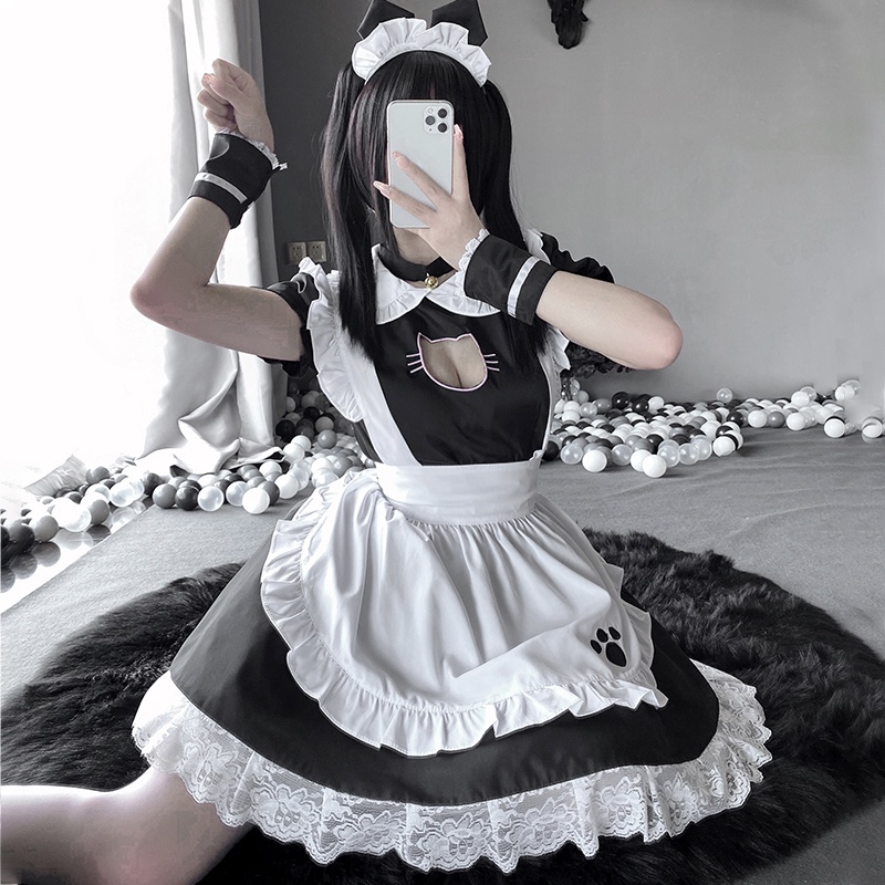 Twodimensional Cute Cat Girl Maid Costume Japanese lolita Uniform