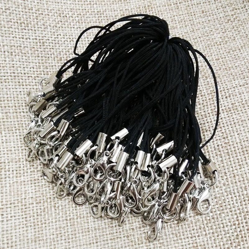 50pcs Lariat Lanyard mobile straps lobster clasps claw jump rings split