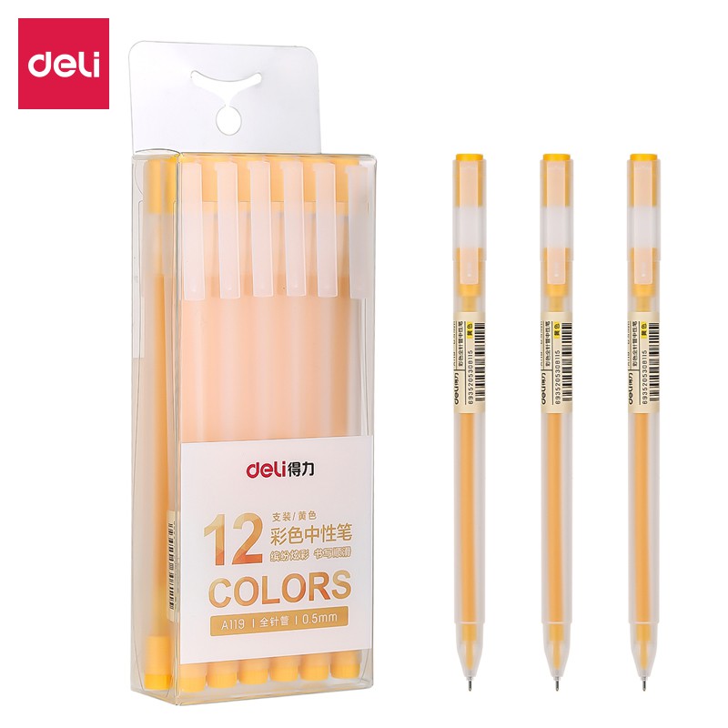 Deli Pen A119 Gel Pen Colorful Smooth Writing 8 Color Ink Pens ...