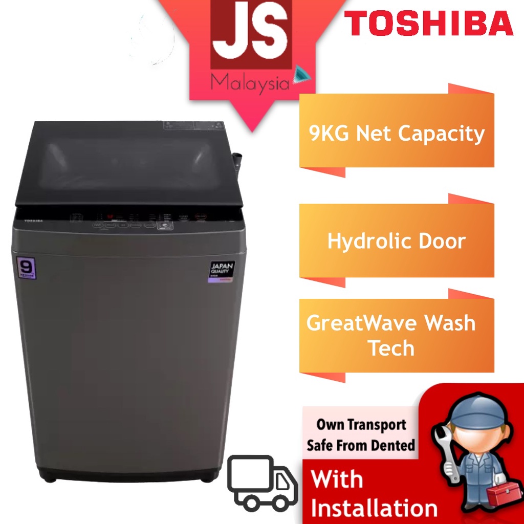 [Free Installation] Toshiba washing machine 9.0kg Soft Close Door The