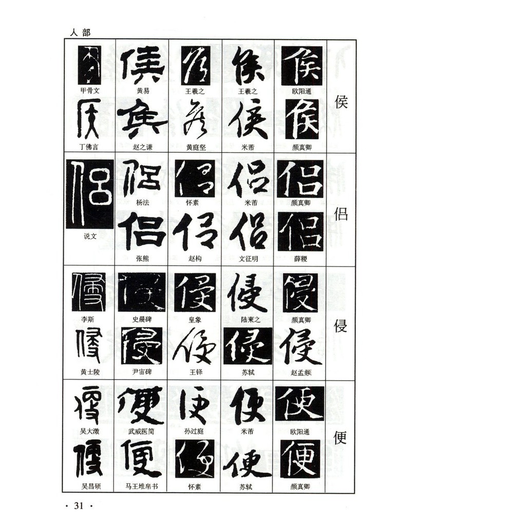 五体书法字典行草楷书隶书篆书书画家临摹鉴赏笔画索引一本通大全