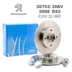 SKF Brake Disc Rotor [424932-SKF] Rear Disc Rotor with Bearing ...
