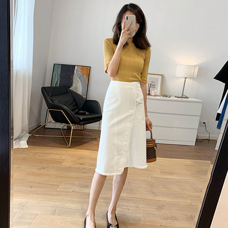 ALINA GOLDEN Single/Suit Women's Business Two-Piece Set Short Sleeve top +  White Skirt Women Set Wear