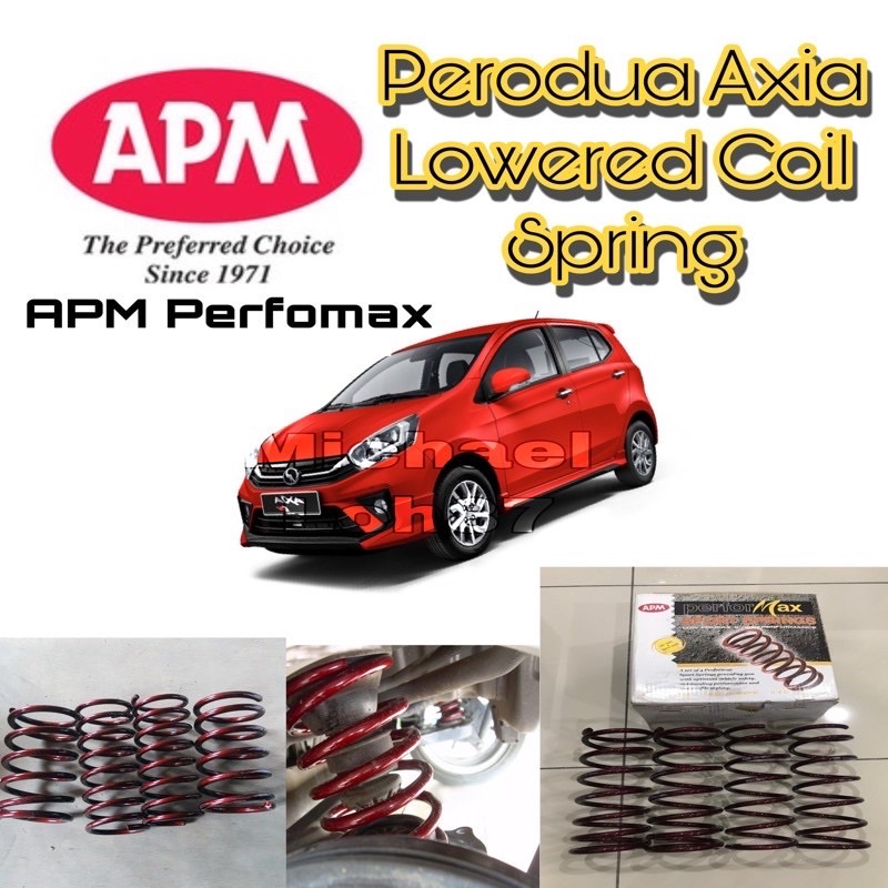 Perodua Axia Bezza Apm Perfomax Lowered Sport Coil Spring Pcs Shopee Malaysia