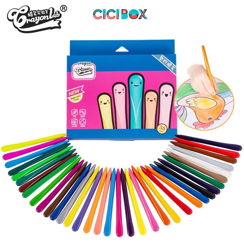 Organic 24 COLOR crayons are safe for children to practice coloring ...