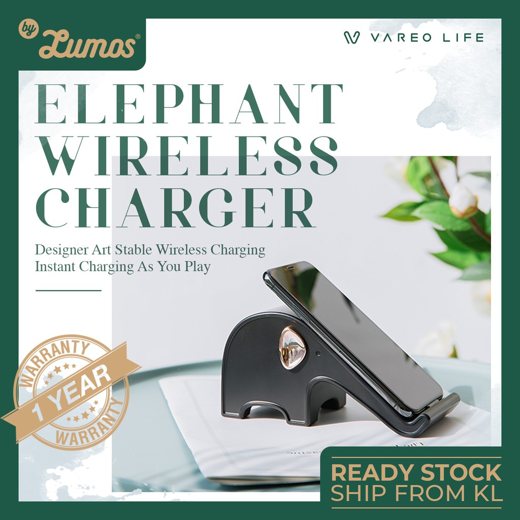 VAREO LIFE Elephant Power Wireless Chargers Safe Use Simple Design Easy