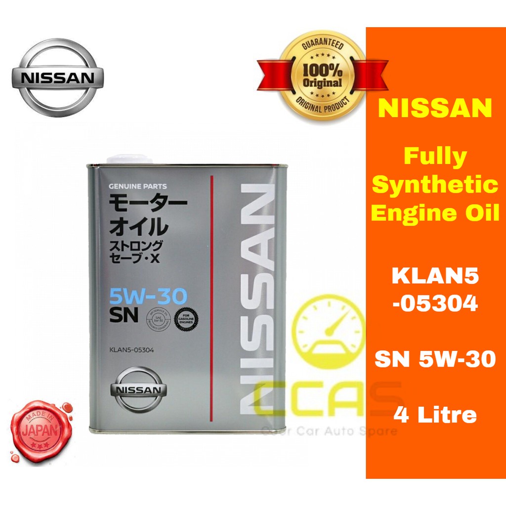 100% ORIGINAL Nissan Engine Oil SN 5W30 4L Fully Synthetic Strong Save ...