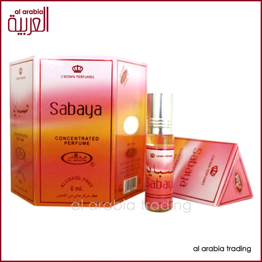 Sabaya AL REHAB Perfume (6ml x 6) Box 100 Original Attar Saudi Arabia