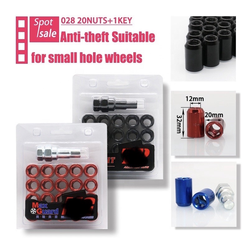 16pcs Heavy Duty Allen Key Wheel Nut Lock Sport Rim M12x1.5 Proton