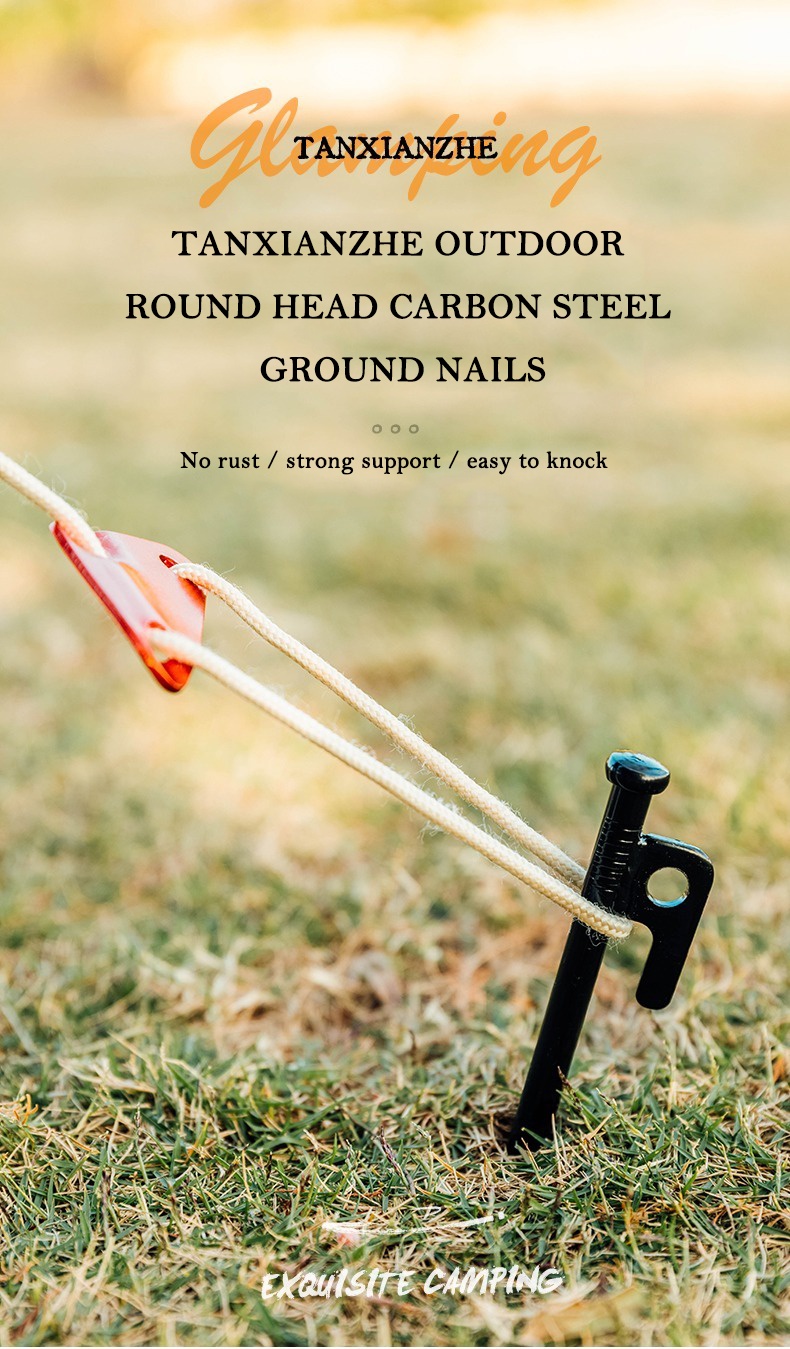 Heavy Duty Steel Tent Stakes Tarp Pegs Solid Stakes Footprint Camping ...