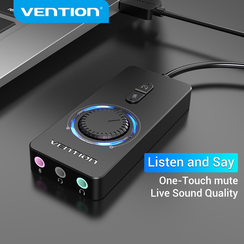 Vention Sound Card USB External Stereo Sound Adapter Audio Card 3.5mm