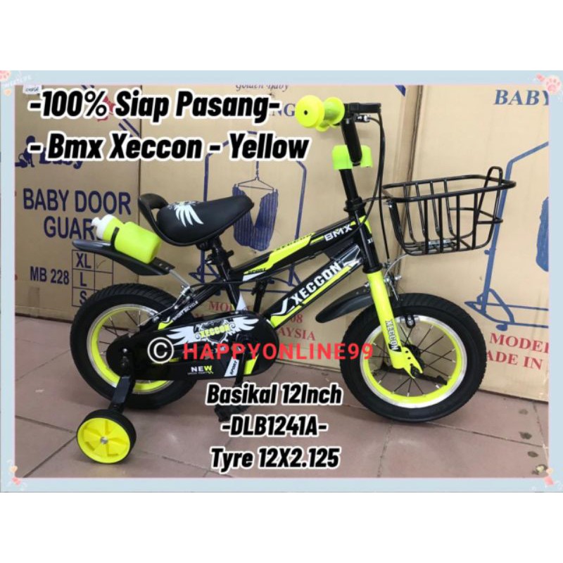  NEW ARRIVALS  100% SIAP PASANG CHILD BIKE DLB1241A BMX XECCON WITH BOTTLE AND BASKET 1217 / 1241