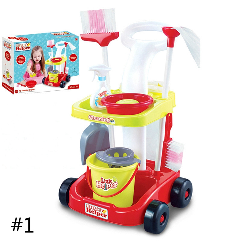 Mommy's Little Helper House Cleaning Washing Cart Pretend Play Toy Set