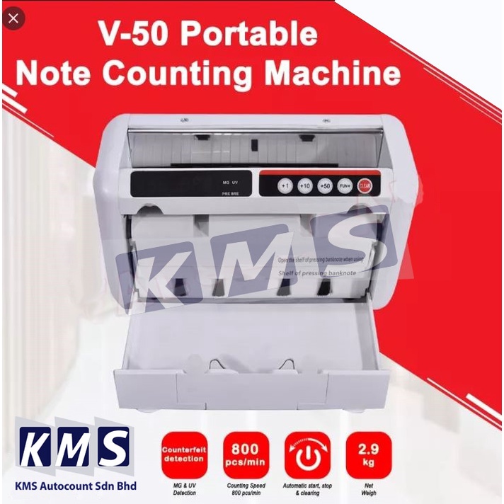 V-50 Portable Money Bank Note Bill Counting Machine | Shopee Malaysia