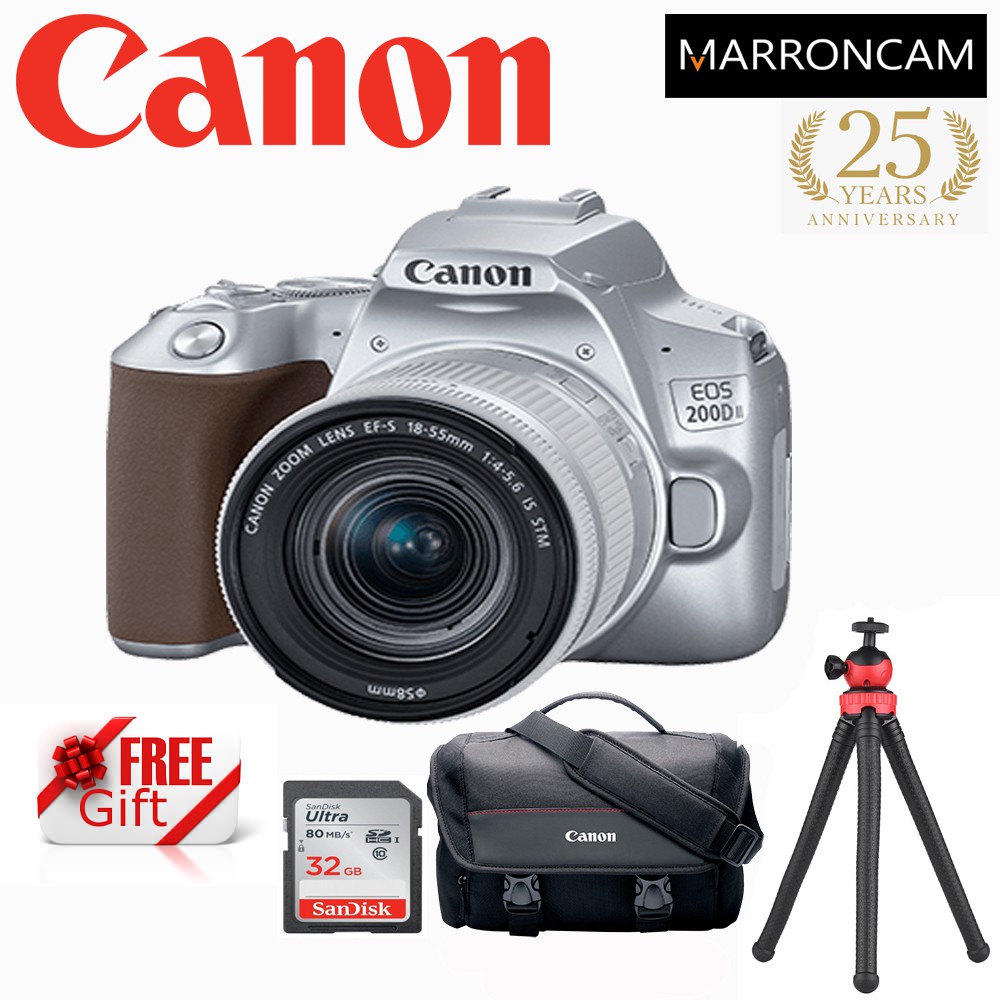 Canon EOS 200D Mark II With 1855mm STM Lens (register online CMM) Shopee Malaysia