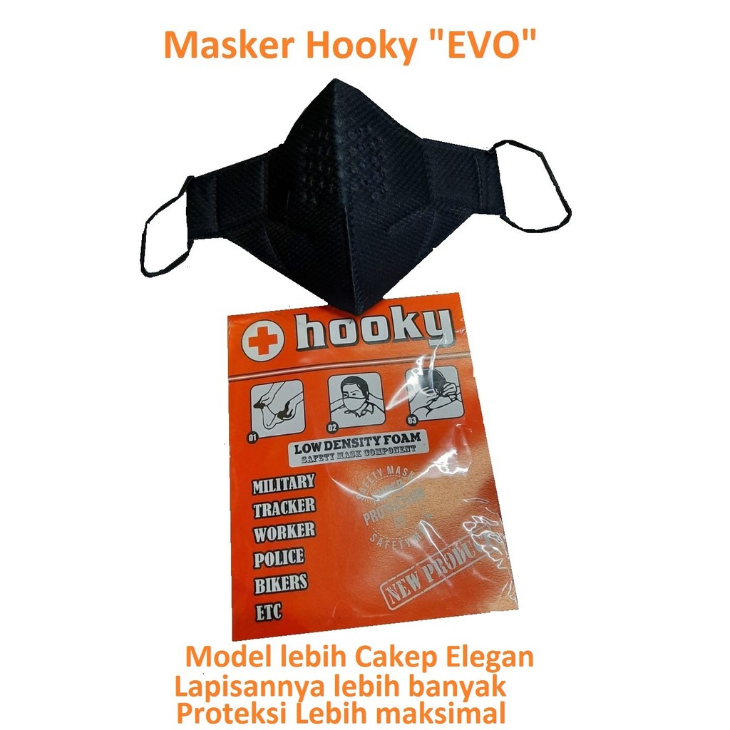 New!! Hooky EVO Hoky Biker Mouth Mask Anti Pollution Maximum Protection ...