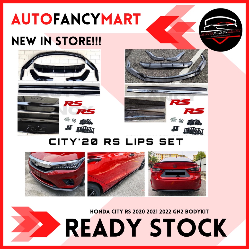 HONDA CITY RS SEDAN 2020 2021 2022 GN2 bodykit front lips skirting rear ...