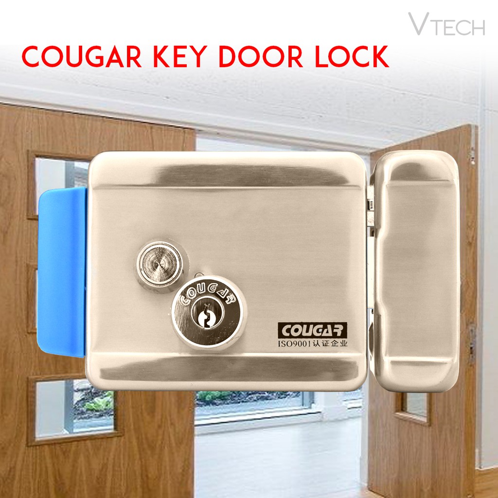 HEAVY DUTY COUGAR DOOR LOCK ELECTRIC DC 12V FENCE GATE ELOCK SUPPORT