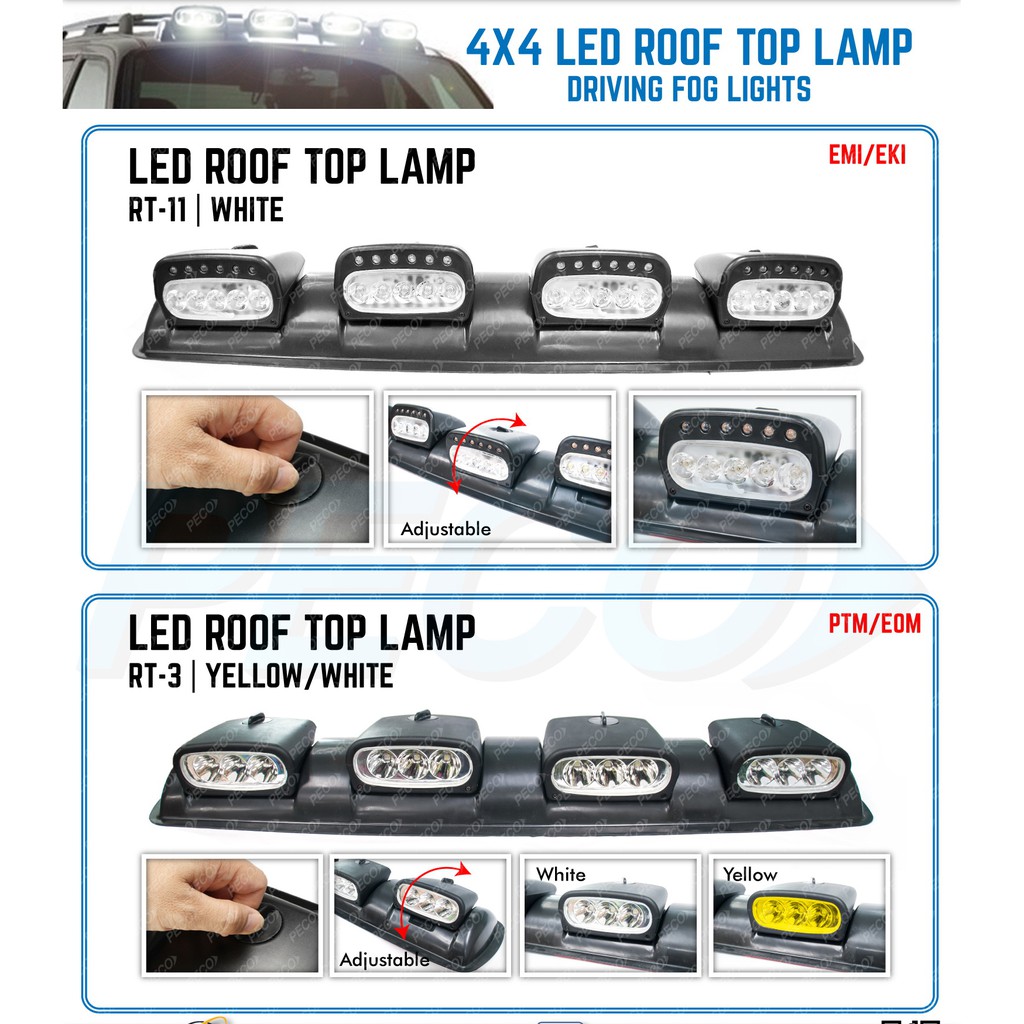 CAR LED ROOF TOP LAMP (4 x 4 ) | Shopee Malaysia