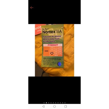 Coverall Kuning Petronas Nomex Yellow Logo~Safety Yellow Coverall fire ...