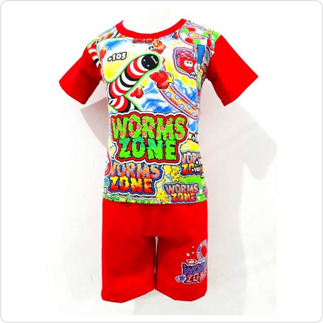 Worm Children's Suit/WORMS ZONE/Worm Worm Rack/Top And Bottom Shopee Malaysia