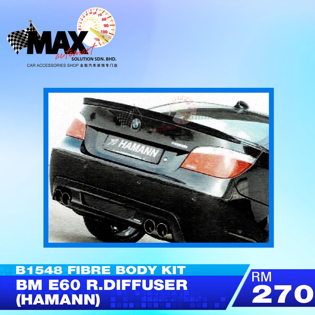 BMW E60 HAMANN WALD 3D DESIGN REAR DIFFUSER BODYKIT | Shopee Malaysia