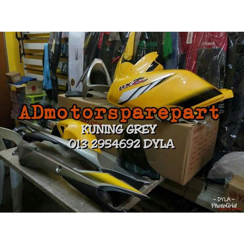 COVERSET RXZ CATALYZER BIRU GREY, KUNING GREY, MERAH GREY OEM | Shopee ...